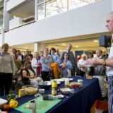 Cookery stall with audience